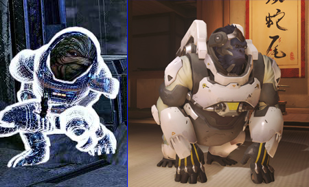 Overwatch Winston or Mass Effect Krogan